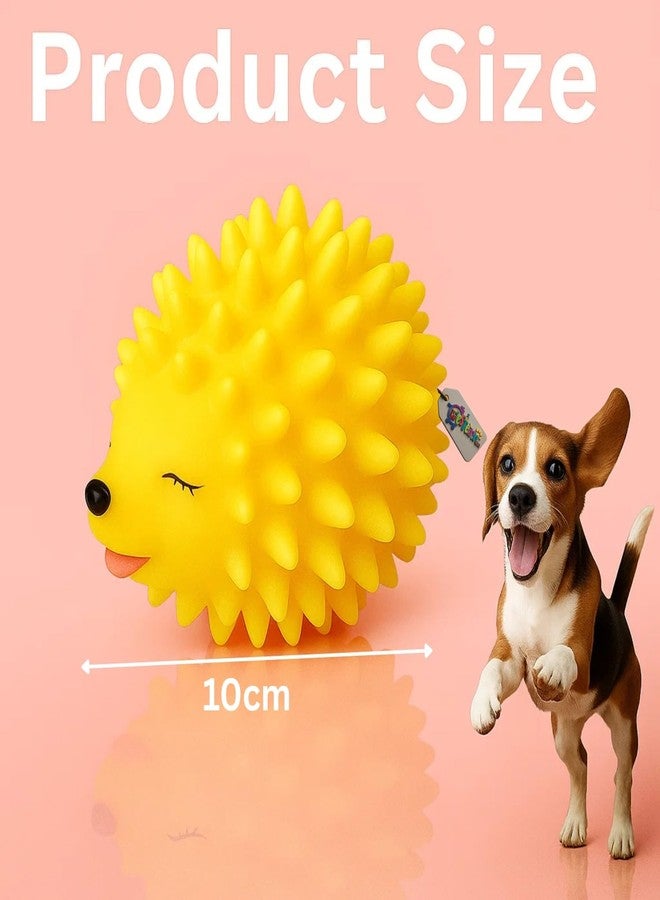 ويستيرن إرا لعبة صرير على شكل قنفذ أخضر من ويسترن إيرا | شكل قنفذ ناعم قابل للمضغ للكلاب والجراء | سطح شائك لتحفيز الفم | لعبة صرير متينة لجميع السلالات | أداة مساعدة في اللعب والتدريب - Image 3